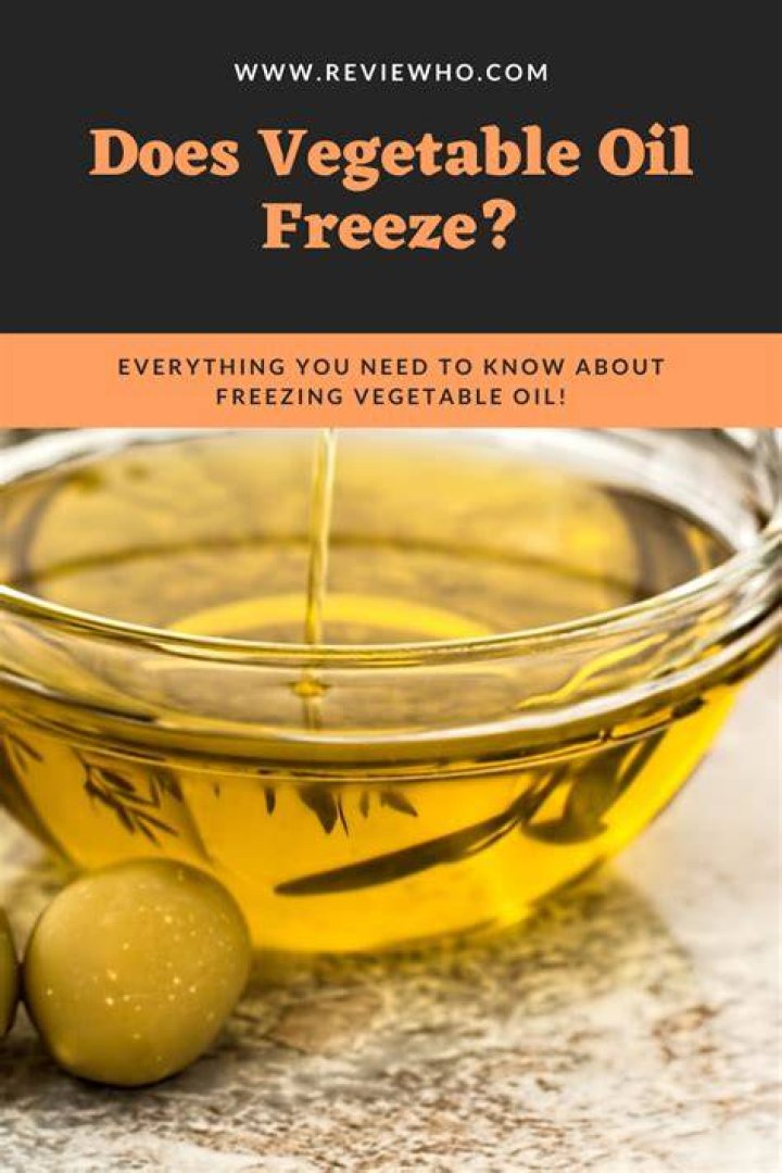 At what temperature does vegetable oil freeze?