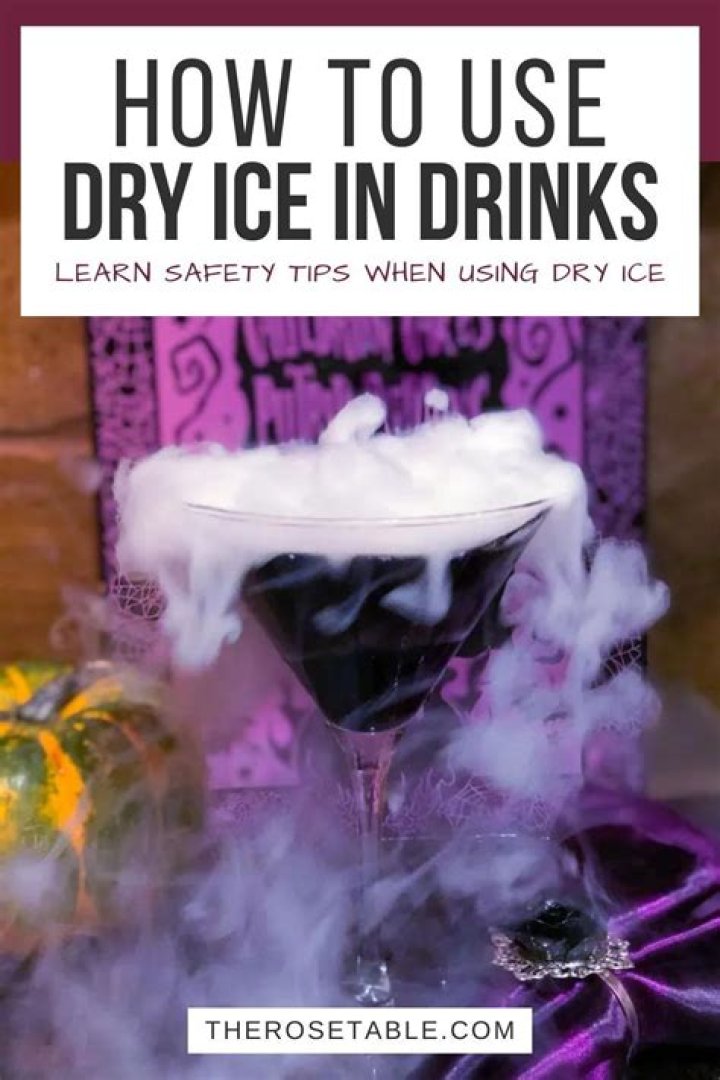 Can I put dry ice in my drink?