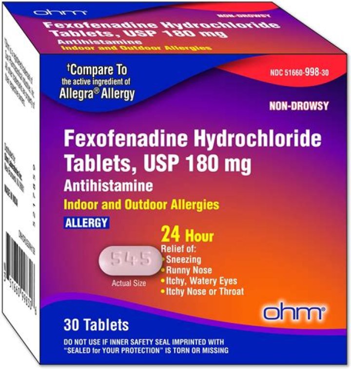 Can I take ibuprofen with fexofenadine hydrochloride?