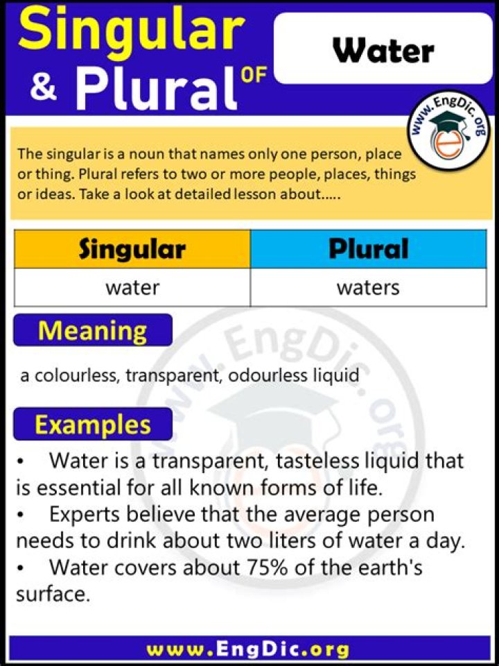 Can the word water be plural?