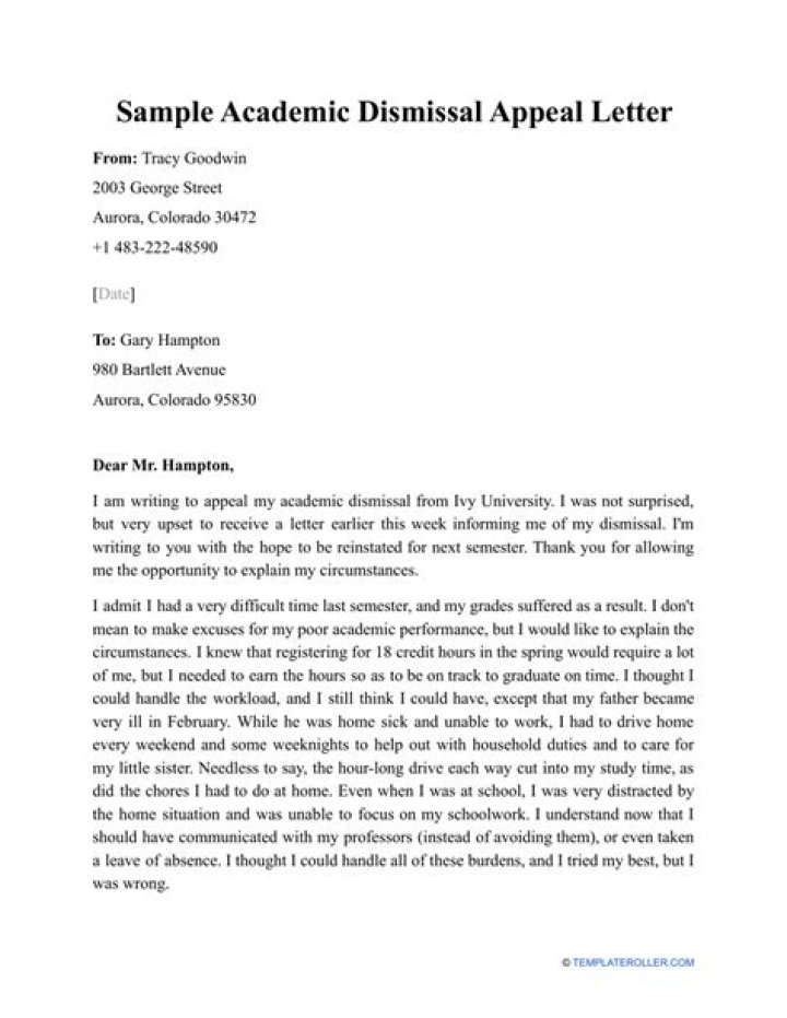 Can you appeal academic dismissal?