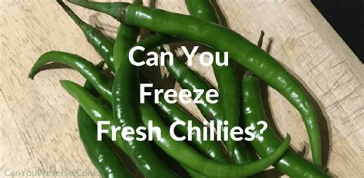 Can you freeze fresh green chillies?