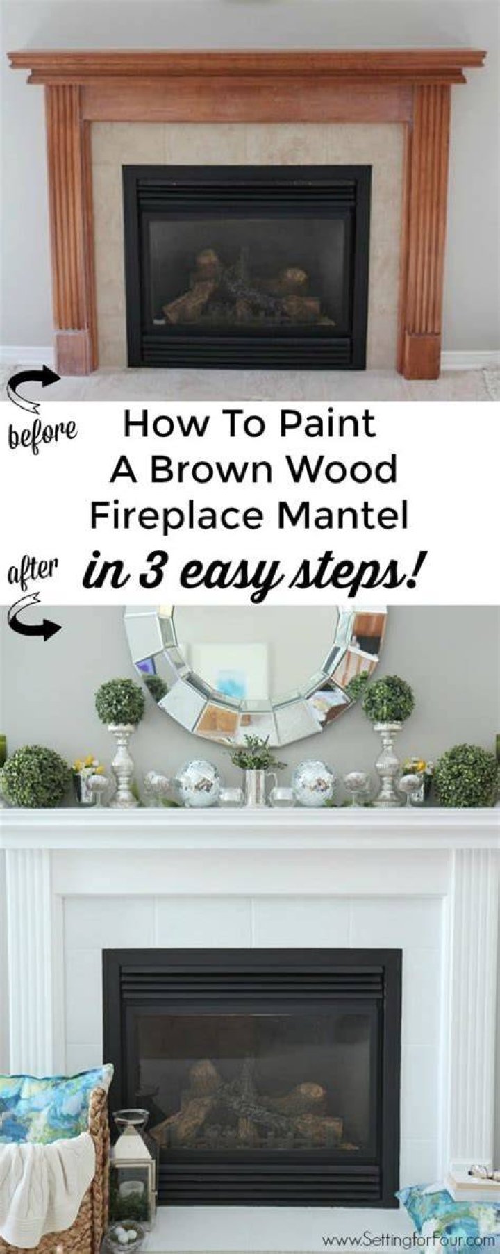 Can you paint a wooden fireplace?
