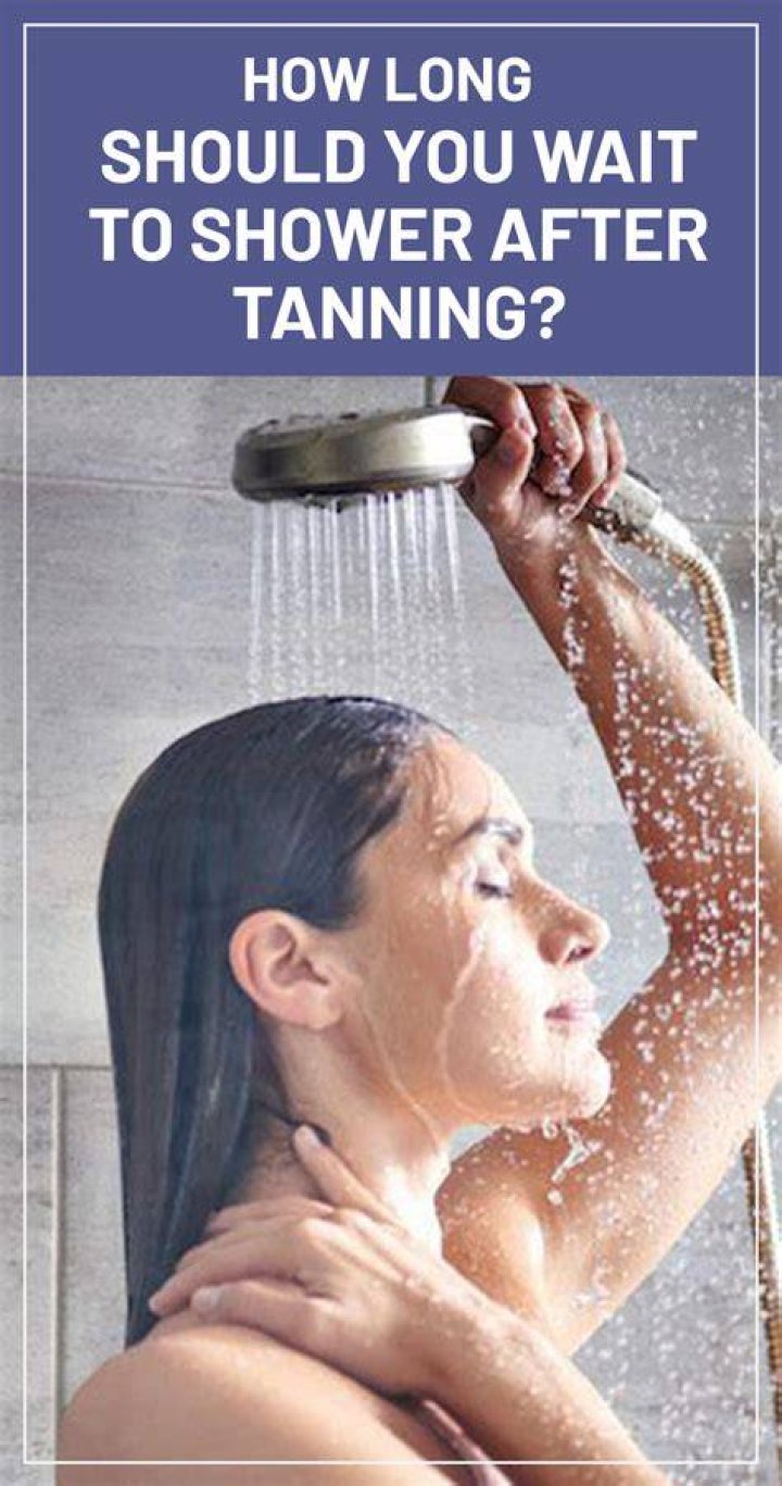 Can you shower after indoor tanning?