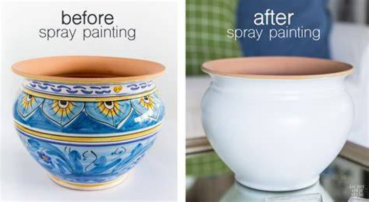 Can you spray paint glazed pottery?