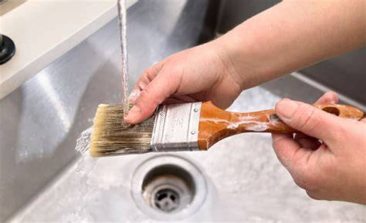 Can you wash your paint brushes in the sink?