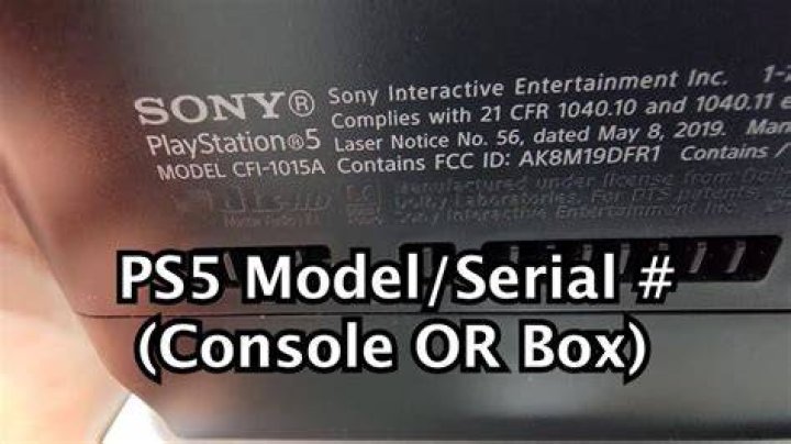 Do Playstations have serial numbers?