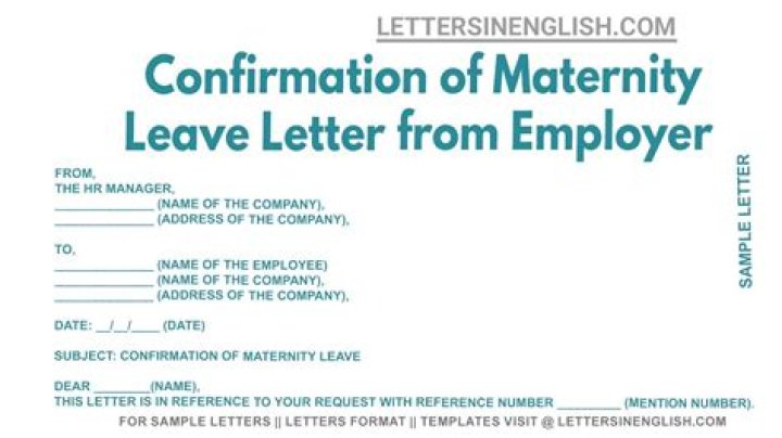 Do you have to give notice for maternity leave?