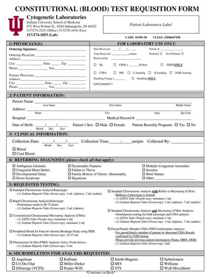 Do you need a requisition for blood work?