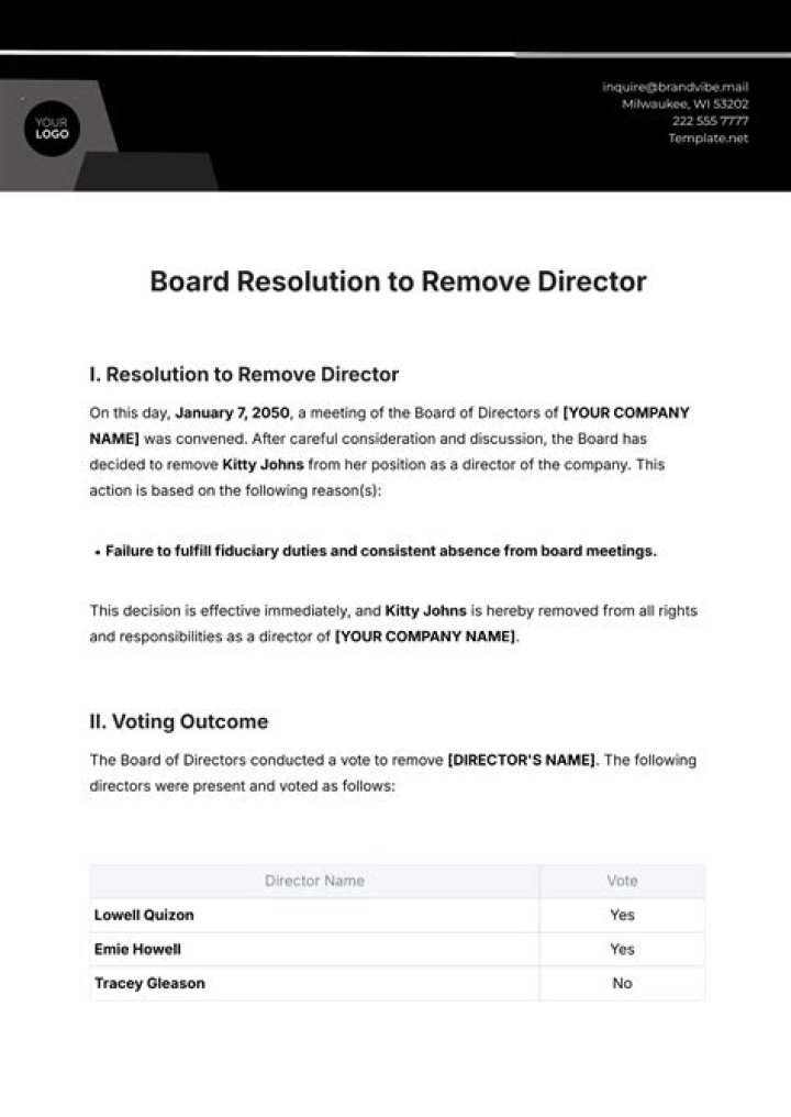 Do you need a special resolution to remove a director?