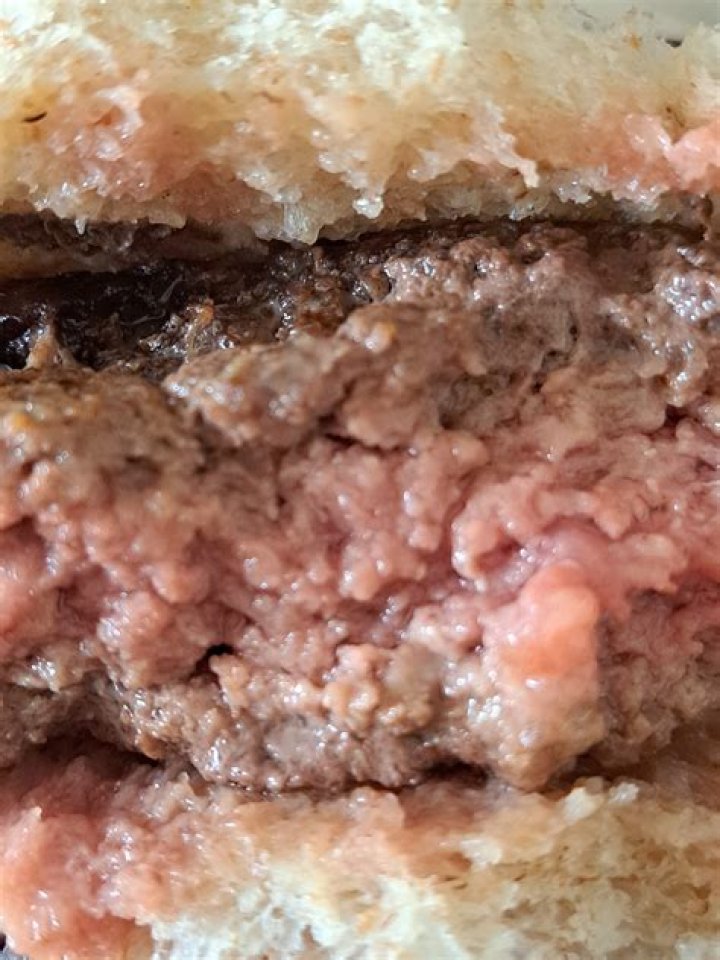 Does a medium burger have pink?