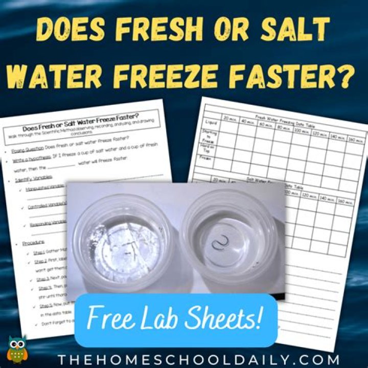 Does salt water freeze faster?