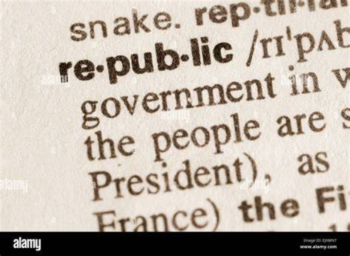 Does the word republic appear in the Constitution?