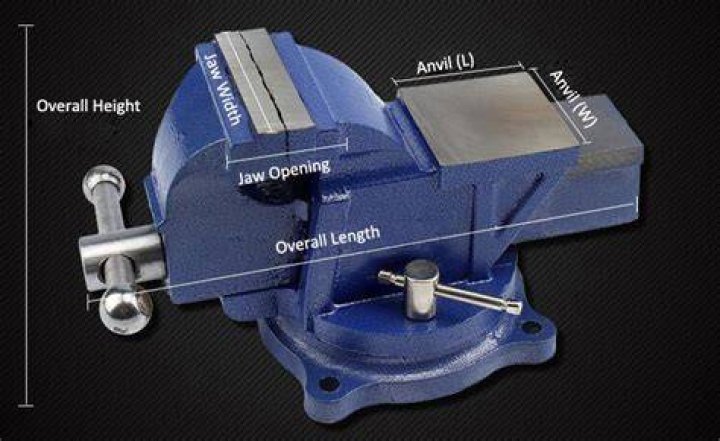 How are bench vises measured?