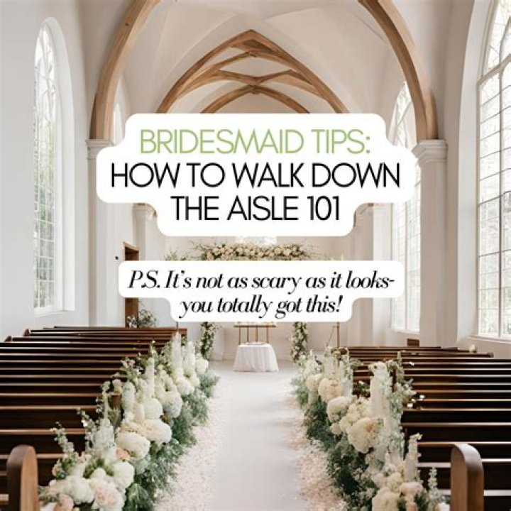 How bridesmaids walk down the aisle?