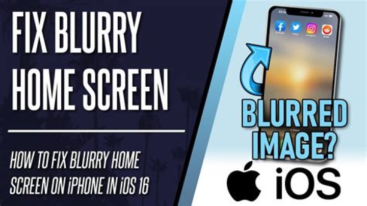 How can I fix a blurry picture on my iPhone?