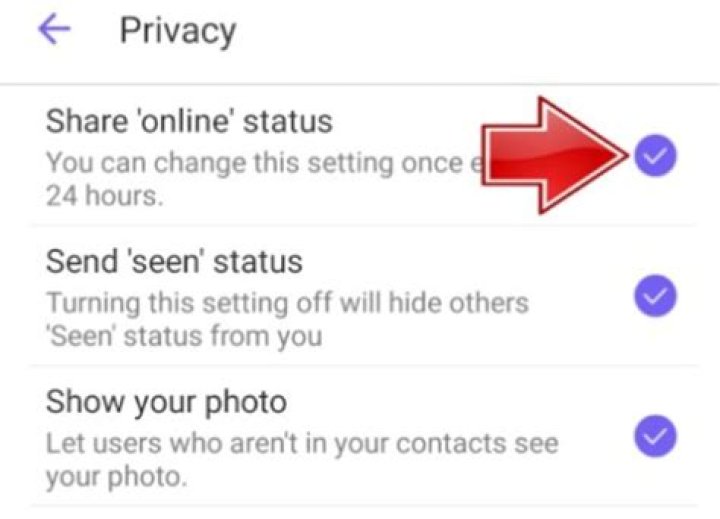 How can I hide my Seen status on Viber?