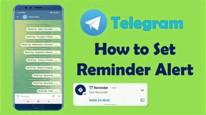 How can I set reminder in telegram?