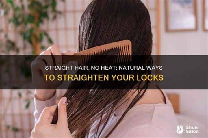 How can I straighten my hair without heat?