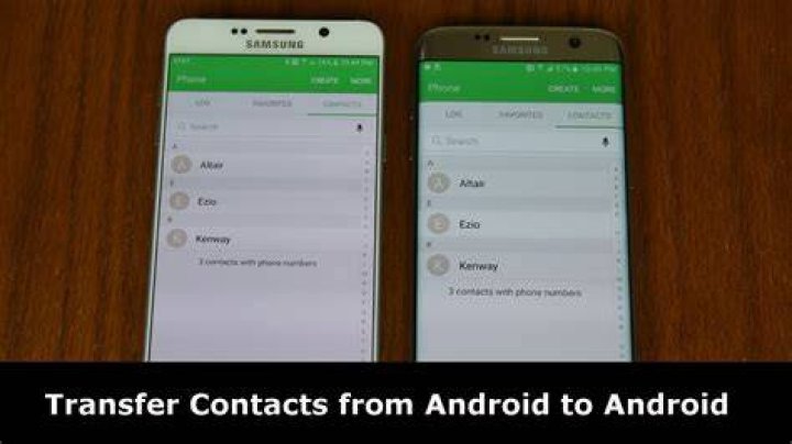 How can I transfer my contacts from Android to Samsung?