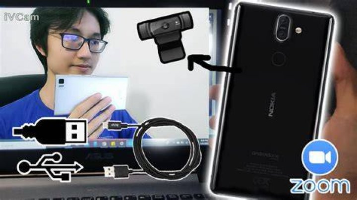 How can I use my smartphone as a webcam via USB?