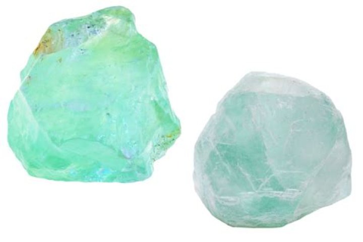 How can you tell the difference between fluorite and calcite?