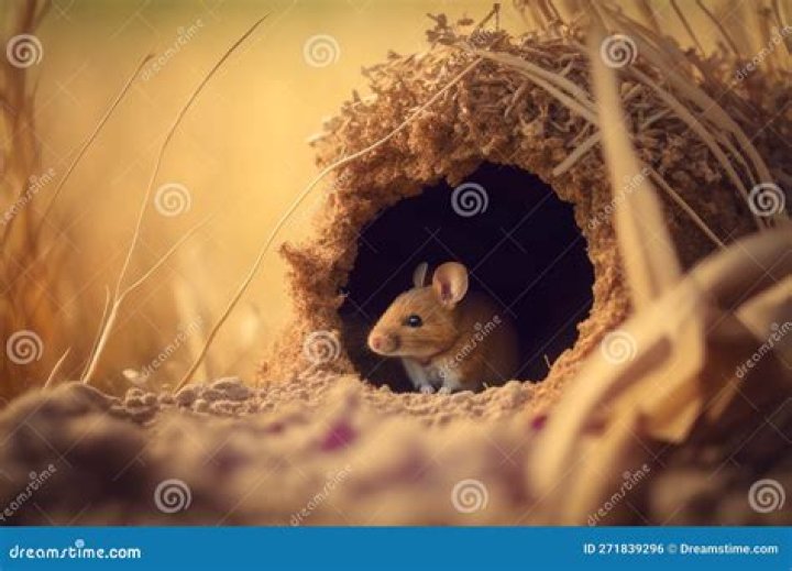 How deep do field mice burrow?