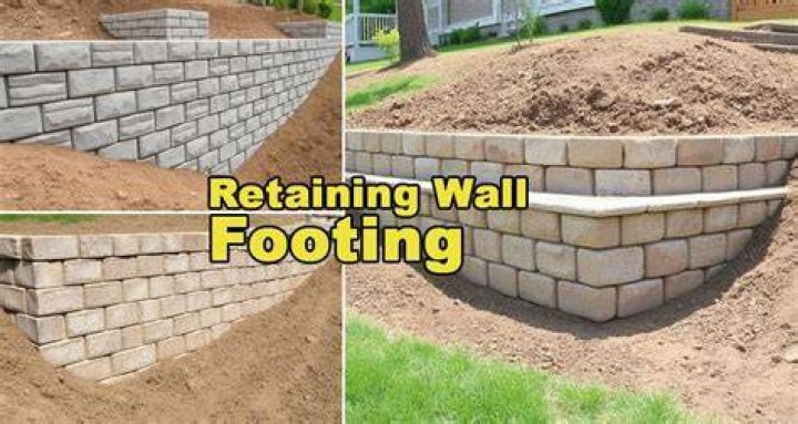 How deep do footings need to be for retaining wall?