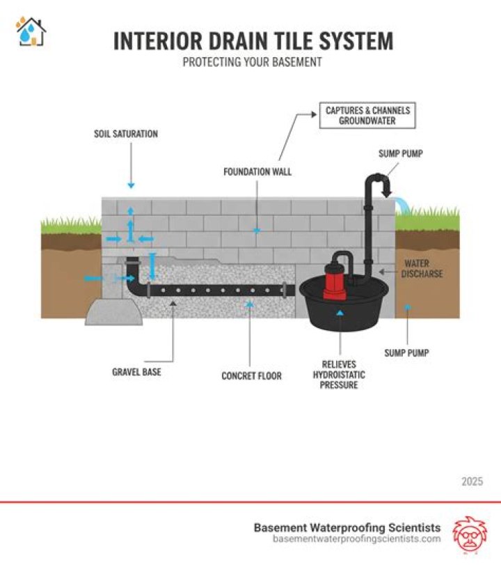How deep do you need to bury a drain tile?