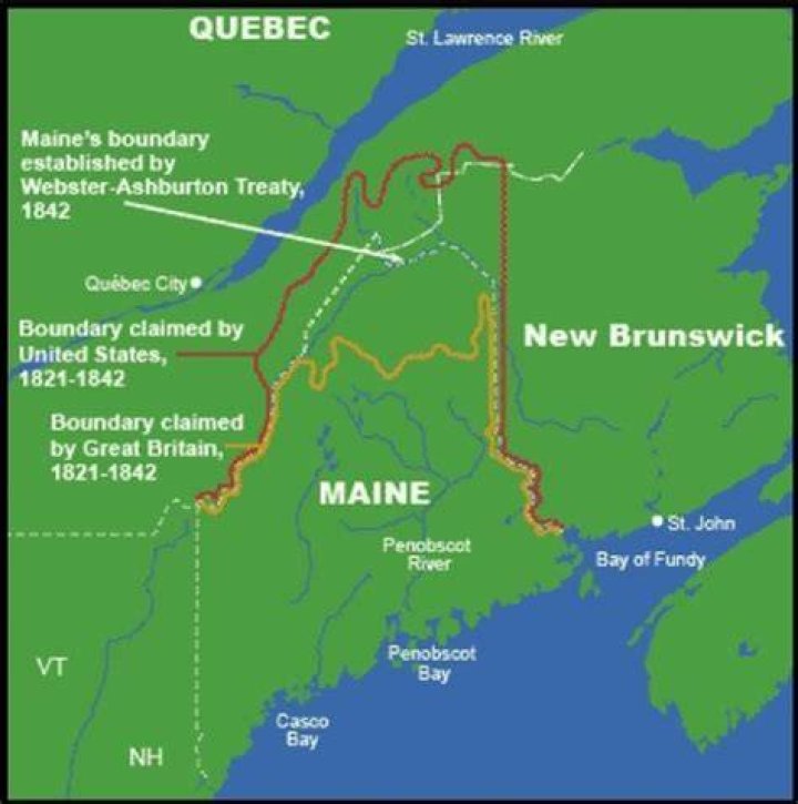 How did Maine get its borders?