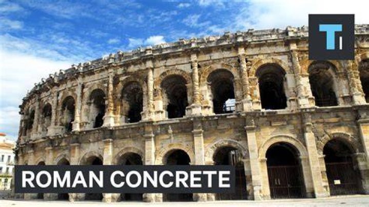 How did Romans make concrete?
