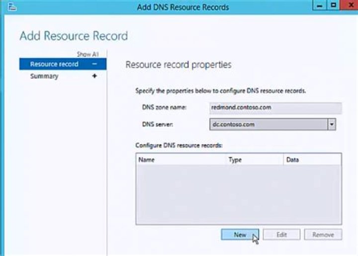 How do I add a DNS entry to Active Directory?