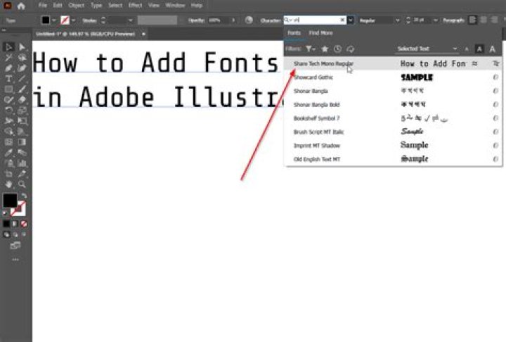 How do I add a font to Illustrator on a Mac?