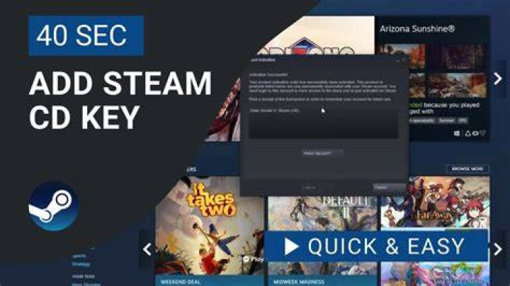 How do I add a game key to Steam?