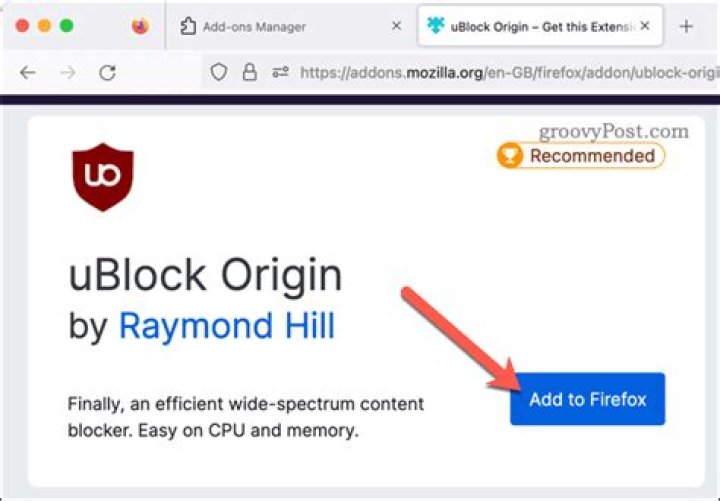 How do I add Adblock extension to Firefox?