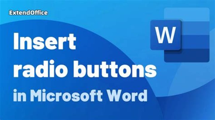 How do I add radio buttons in Word 2016?