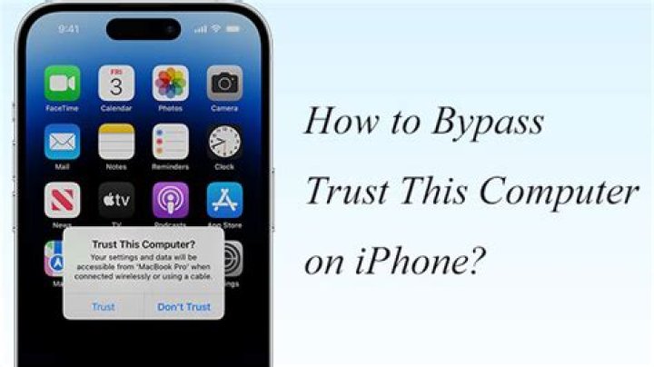 How do I bypass trust this computer on my iPhone?