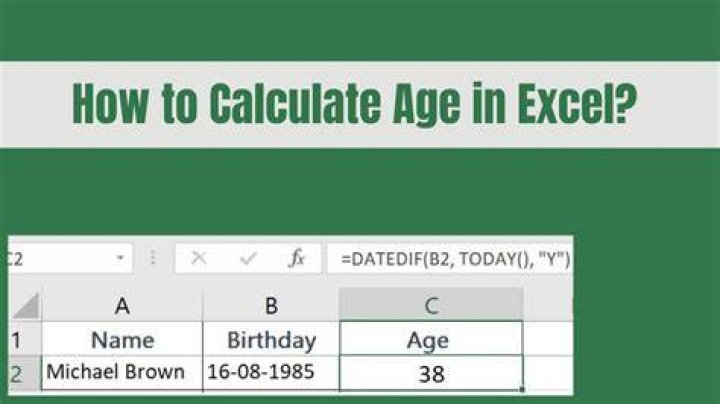 How do I calculate an age in Excel?