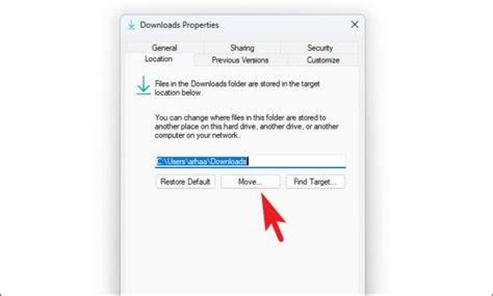 How do I change download location in BitTorrent?