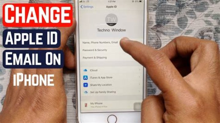 How do I change my Apple ID email address on my iPhone?