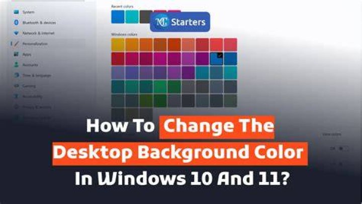 How do I change my desktop color on Windows 7?