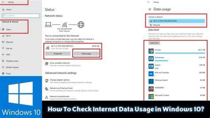 How do I check my Internet usage on Windows 7?