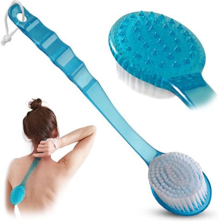 How do I clean my shower back brush?