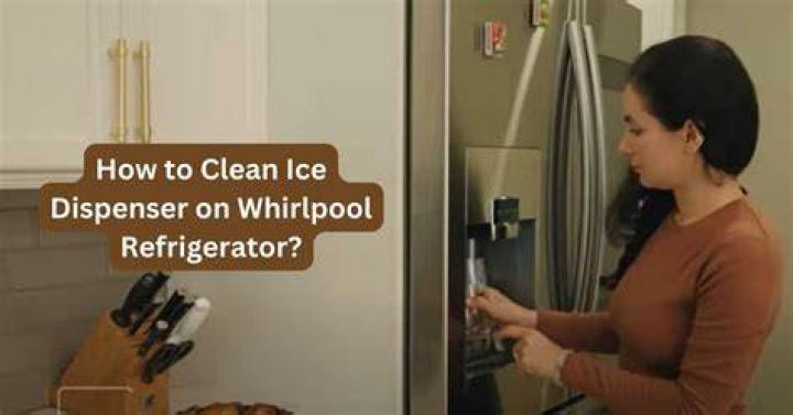 How do I clean my Whirlpool refrigerator ice dispenser?