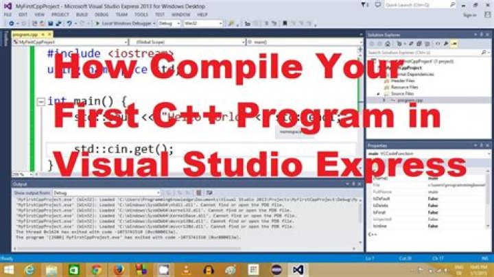 How do I compile CPP in Visual Studio?