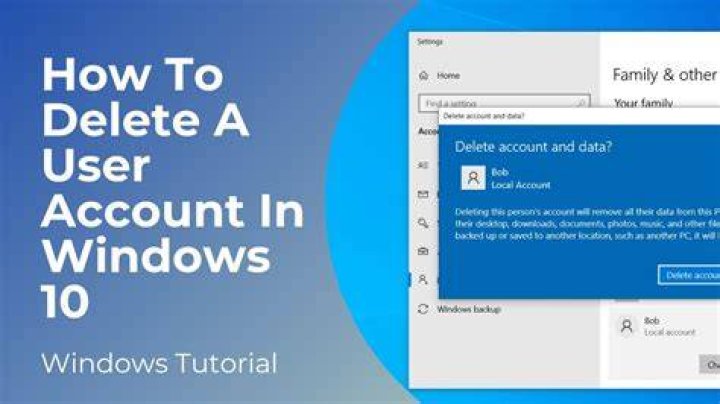How do I delete a family account on Windows 10?