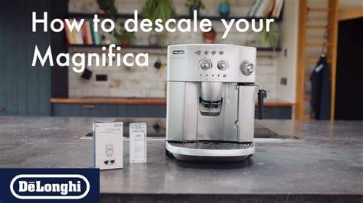 How do I descale my DeLonghi Magnifica coffee machine?