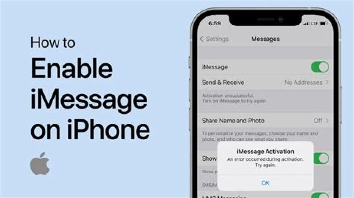 How do I enable iMessages on my iPhone?