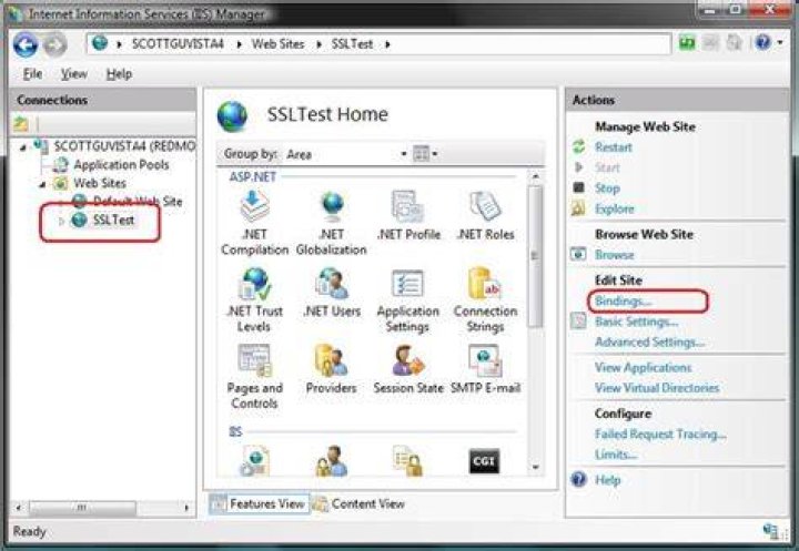 How do I enable SSL on IIS 7?