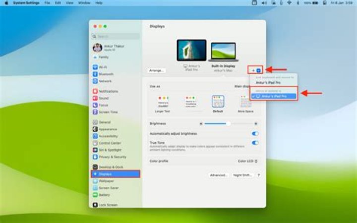 How do I extend my iPad screen to my Mac?